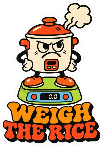 Sticker: Weigh the rice